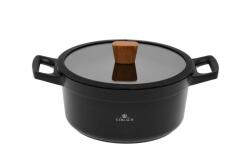 Gerlach Fazék fedővel Natur, Gerlach, Rozsdamentes acél/kerámia, 24 cm, 4, 5 l, Fekete