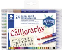 STAEDTLER "3005" Kalligrafikus marker készlet, 2, 0/3, 5 mm, kétvégű, 24 szín (TS3005TB24)