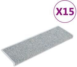 vidaXL 15 db szizál hatású kék öntapadó lépcsőszőnyeg 65x21x4 cm 326886 (326886)
