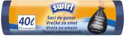 Swirl szemeteszsák zsinórral, 40L, 12 db