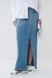 Karl Lagerfeld Jeans Farmer midi szoknya, Világoskék melanzs, XS (A1W12009-1BM-XS)