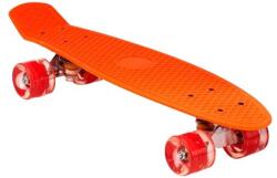 AVEX Penny gördeszka gyerekeknek gumi kerekekkel, LED-del, narancssárga színben (AC 307)