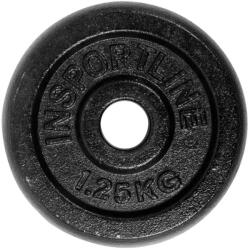 inSPORTline Öntöttvas súlyzótárcsa inSPORTline CastCzech 1, 25 kg 30 mm, 129 mm átmérő, korrózióállóság (29860) Súlytárcsa