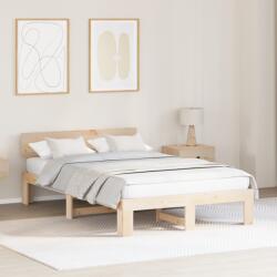 vidaXL Ágykeret Fejtámlával 120x190 cm Tömör Fenyőfa (872662)