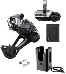 Shimano XTR 2025 Di2 váltó rendszer, RD-M9250-SGS hátsó váltó, 12s, 51T, Shadow, SW-M9250-R váltókar, bilincses, BT-DN320 akkumulátor, ezüst-fekete