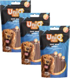 UNIQ PETS UNIQ PETS kutyasnack 3x80g marhahúsrudacskák