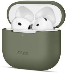 Tech-Protect szilikontok Apple AirPods 4-hez - olívazöld