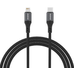 Dudao L3CL USB-C - Lightning 30W 2m fonott kábel - fekete - dellaprint
