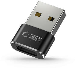 Tech-Protect UltraBoost USB-A (dugasz) / USB-C (dugasz) adapter - fekete