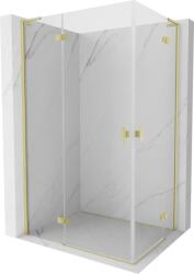 Mexen Mist-H L Duo cabină de duș cu ușă batantă dreapta 85 x 120 cm, transparentă, aurie periată - 8A5L-085L-120P-55-00 (8A5L-085L-120P-55-00)