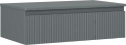 Mexen Rivel dulap baie sub chiuvetă 80 cm cu blat, 1 sertar, canelat, grafit mat - 91A20-08023-1-BFC66 (91A20-08023-1-BFC66)