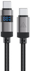 ACEFAST C15-03 USB-C - USB-C kábel kijelzővel 480Mb/s 60W 1.2m - fekete