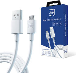 3mk Protection 3mk Hyper kábel USB-A / micro USB 5V 2.4A 1.2m - fehér