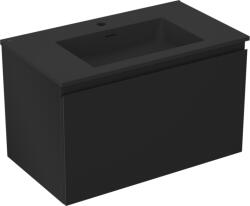 Mexen Orio dulap baie 80 cm cu lavoar Otis, 1 sertar, negru mat - 91A10-08047-1-BF71-W18M71 (91A10-08047-1-BF71-W18M71)