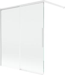 Mexen Rox paravan pentru cadă de baie, cu 2 canaturi glisante 140 x 150 cm, transparent, alb - 8C9-140-003-20-00 (8C9-140-003-20-00)