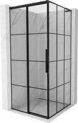 Mexen Rox L cabină de duș glisantă stânga 120 x 120 cm, grilaj negru, negru - 8C2L-120-120-70-77-L (8C2L-120-120-70-77-L)