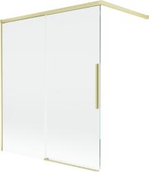 Mexen Rox paravan de cadă cu 2 aripi, glisant, 140 x 150 cm, transparent, auriu periat - 8C9-140-003-55-00 (8C9-140-003-55-00)