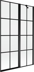 Mexen Mist paravan de duș cu 2 canaturi dreapta 110 x 150 cm, grilaj negru, negru - 8A9-110-011-70-77-P (8A9-110-011-70-77-P)