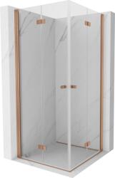 Mexen Mist-F Duo cabină de duș pliabilă 75 x 75 cm, transparentă, cupru periat - 8A6-075L-075P-65-00 (8A6-075L-075P-65-00)
