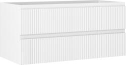 Mexen Rivel dulap baie sub chiuvetă 100 cm, 2 sertare, canelată, alb mat - 91A20-10047-2-BFF01 (91A20-10047-2-BFF01)