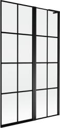 Mexen Mist L paravan pentru cadă cu 2 uși, dreapta 110 x 150 cm, grilaj negru, negru - 8A9L-110-011-70-77-P (8A9L-110-011-70-77-P)