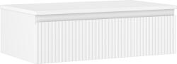 Mexen Rivel dulap baie sub lavoar 80 cm cu blat, 1 sertar, canelat, alb mat - 91A20-08023-1-BFC01 (91A20-08023-1-BFC01)