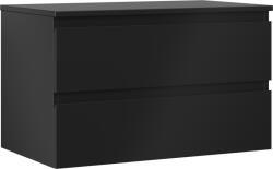 Mexen Orio dulap de baie de 80 cm sub lavoar, cu blat, 2 sertare, negru mat - 91A10-08047-2-BFFC71 (91A10-08047-2-BFFC71)