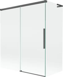 Mexen Rox L paravan cadă cu 2 uși glisante 140 + 70 x 150 cm, transparent, gri armat periat - 8C9L-140-070-66-00 (8C9L-140-070-66-00)