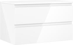 Mexen Orio dulap de baie sub chiuvetă 80 cm cu blat, 2 sertare, alb lucios - 91A10-08047-2-BFFC00 (91A10-08047-2-BFFC00)
