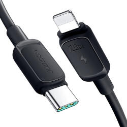 JOYROOM Multi-Color Series A14 USB-C/Lightning kábel 20W 1.2 m - fekete