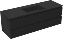 Mexen Orio dulap de baie 140 cm cu chiuvetă Otis, 2 sertare, negru mat - 91A10-14047-2-BFF71-W18M71 (91A10-14047-2-BFF71-W18M71)