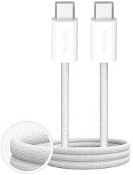 PURO Fabrik 4 100W fonott USB-C - USB-C 1m kábel - fehér