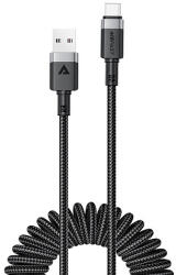 ACEFAST C14-04 USB-A - USB-C kábel rugós 480Mb/s 3A 1.2m - fekete