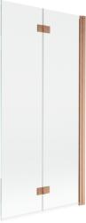 Mexen Mist paravan de duș cu 2 canaturi drept 90 x 150 cm, transparent, cupru periat - 8A9-090-002-65-00-P (8A9-090-002-65-00-P)