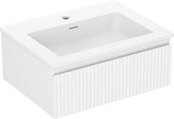Mexen Rivel dulap baie 60 cm cu lavoar Otis, 1 sertar, canelat, alb mat - 91A20-06023-1-BF01-W18M01 (91A20-06023-1-BF01-W18M01)