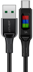 ACEFAST C7-04 USB-A USB-C 60W 1.2m kábel kijelzővel - fekete - dellaprint