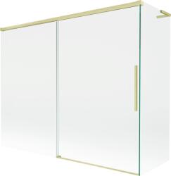 Mexen Rox L paravan de baie cu 2 uși culisante 190 + 90 x 150 cm, transparent, auriu periat - 8C9L-190-090-55-00 (8C9L-190-090-55-00)