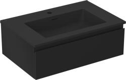Mexen Orio dulap baie 70 cm cu lavoar Otis, 1 sertar, negru mat - 91A10-07023-1-BF71-W18M71 (91A10-07023-1-BF71-W18M71)