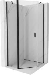 Mexen Mist cabină de duș pentagonală cu uși batante 90 x 90 cm, transparent, neagră - 8A8-090-090-70-00 (8A8-090-090-70-00)