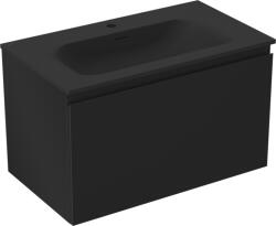 Mexen Orio dulap de baie 80 cm cu lavoar Vela, 1 sertar, negru mat - 91A10-08047-1-BF71-W23M71 (91A10-08047-1-BF71-W23M71)