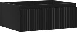 Mexen Rivel dulap de baie sub lavoar 60 cm, 1 sertar, canelat, negru mat - 91A20-06023-1-BF71 (91A20-06023-1-BF71)