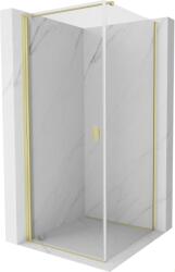 Mexen Mist-B cabină de duș pivotantă 100 x 100 cm, transparent, auriu periat - 8A2T-100-100-55-00 (8A2T-100-100-55-00)