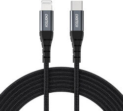 Choetech IP0039 USB-C / Lightning MFi kábel, 1, 2 m hosszú - fekete
