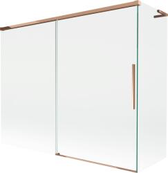 Mexen Rox L paravan cadă 2-panouri culisante 190 + 90 x 150 cm, transparent, aur roz - 8C9L-190-090-60-00 (8C9L-190-090-60-00)