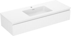 Mexen Rivel dulap baie 120 cm cu chiuvetă Otis, 1 sertar, canelat, alb mat - 91A20-12023-1-BF01-W18M01 (91A20-12023-1-BF01-W18M01)