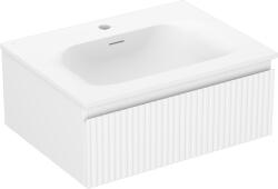 Mexen Rivel dulap baie 60 cm cu lavoar Vela, 1 sertar, riflat, alb mat - 91A20-06023-1-BF01-W23M01 (91A20-06023-1-BF01-W23M01)