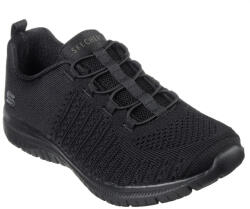 Skechers Virtue női textil bebújós fekete sneaker 104411-BBK