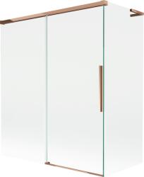 Mexen Rox L paravan cadă, glisant cu 2 canaturi, 140 + 70 x 150 cm, transparent, aur roz - 8C9L-140-070-60-00 (8C9L-140-070-60-00)