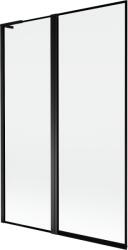 Mexen Mist L paravan cadă cu 2 panouri, stânga 120 x 150 cm, cadru negru, negru - 8A9L-120-011-70-70-L (8A9L-120-011-70-70-L)