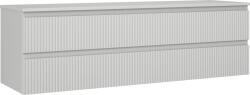 Mexen Rivel dulap de baie sub-chiuvetă 160 cm cu blat, 2 sertare, canelat, gri mat - 91A20-16047-2-BFFC62 (91A20-16047-2-BFFC62)